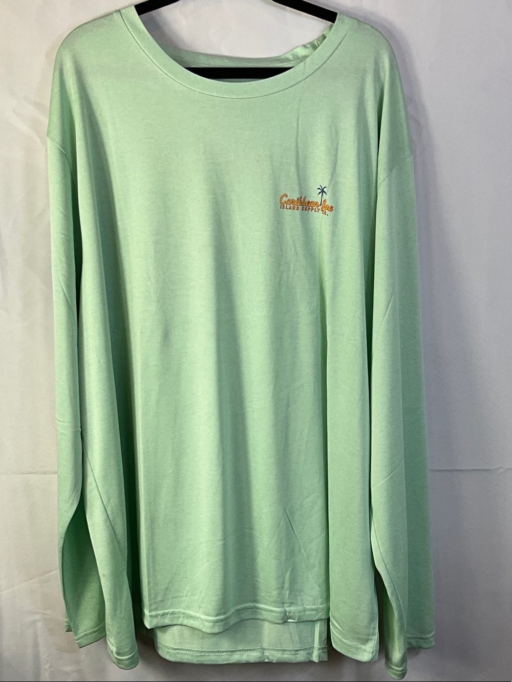 Caribbean Joe Breeze Tech Tee Long Sleeve Quick Dry UPF Protection Tee Size XXL
